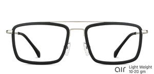 Black Rectangle Full Rim Unisex Eyeglasses by Lenskart Air-146273