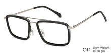 Load image into Gallery viewer, Black Rectangle Full Rim Unisex Eyeglasses by Lenskart Air-146273