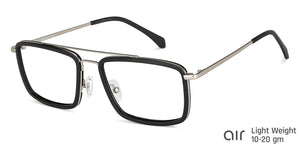 Black Rectangle Full Rim Unisex Eyeglasses by Lenskart Air-146273