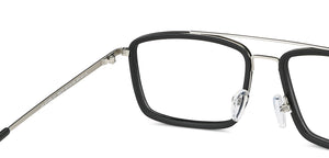 Black Rectangle Full Rim Unisex Eyeglasses by Lenskart Air-146273