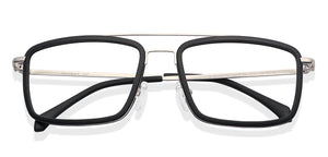 Black Rectangle Full Rim Unisex Eyeglasses by Lenskart Air-146273