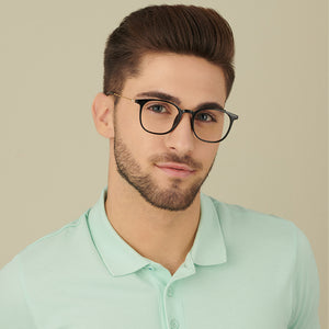 Black Wayfarer Full Rim Unisex Eyeglasses by Lenskart Air-146284
