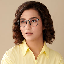 Load image into Gallery viewer, Black Wayfarer Full Rim Unisex Eyeglasses by Lenskart Air-146284