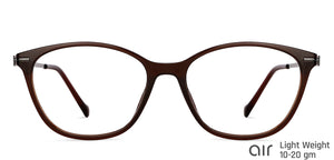 Brown Cat Eye Full Rim Medium Women Eyeglasses by Lenskart Air-146272