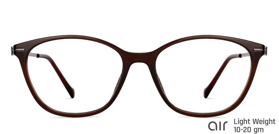 Brown Cat Eye Full Rim Medium Women Eyeglasses by Lenskart Air-146272