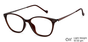 Brown Cat Eye Full Rim Medium Women Eyeglasses by Lenskart Air-146272