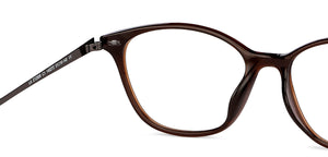 Brown Cat Eye Full Rim Medium Women Eyeglasses by Lenskart Air-146272