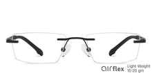 Load image into Gallery viewer, Gunmetal Rectangle Rimless Unisex Eyeglasses by Lenskart Air Computer Glasses-147862