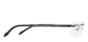 Gunmetal Rectangle Rimless Unisex Eyeglasses by Lenskart Air Computer Glasses-147862
