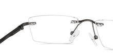 Load image into Gallery viewer, Gunmetal Rectangle Rimless Unisex Eyeglasses by Lenskart Air Computer Glasses-147862