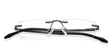Load image into Gallery viewer, Gunmetal Rectangle Rimless Unisex Eyeglasses by Lenskart Air Computer Glasses-147862
