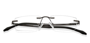 Gunmetal Rectangle Rimless Unisex Eyeglasses by Lenskart Air Computer Glasses-147862