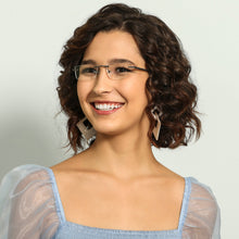 Load image into Gallery viewer, Gunmetal Rectangle Rimless Unisex Eyeglasses by Lenskart Air Computer Glasses-147862