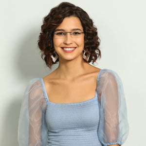 Gunmetal Rectangle Rimless Unisex Eyeglasses by Lenskart Air Computer Glasses-147862