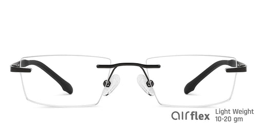 Gunmetal Rectangle Rimless Extra Narrow Unisex Eyeglasses by Lenskart Air-140247