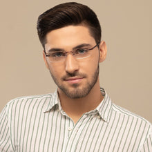 Load image into Gallery viewer, Brown Rectangle Rimless Unisex Eyeglasses by Lenskart Air Computer Glasses-147861