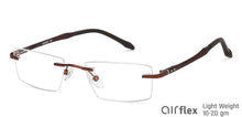 Load image into Gallery viewer, Brown Rectangle Rimless Unisex Eyeglasses by Lenskart Air Computer Glasses-147861