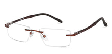 Load image into Gallery viewer, Brown Rectangle Rimless Unisex Eyeglasses by Lenskart Air Computer Glasses-147861