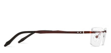 Load image into Gallery viewer, Brown Rectangle Rimless Unisex Eyeglasses by Lenskart Air Computer Glasses-147861