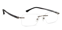 Load image into Gallery viewer, Silver Rectangle Rimless Medium Unisex Eyeglasses by Lenskart Air LA-140251