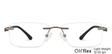 Load image into Gallery viewer, Silver Rectangle Rimless Medium Unisex Eyeglasses by Lenskart Air LA-140251