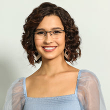 Load image into Gallery viewer, Black Rectangle Half Rim Unisex Eyeglasses by Lenskart Air Online-140266