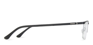 Black Rectangle Half Rim Unisex Eyeglasses by Lenskart Air Online-140266