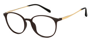 Brown Round Full Rim Unisex Eyeglasses by Lenskart Air-140279