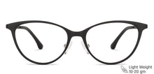Load image into Gallery viewer, Black Cat Eye Full Rim Wide Women Eyeglasses by Lenskart Air LA-140286