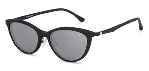 Black Cat Eye Full Rim Wide Women Eyeglasses by Lenskart Air LA-140286