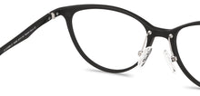 Load image into Gallery viewer, Black Cat Eye Full Rim Wide Women Eyeglasses by Lenskart Air LA-140286