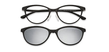 Load image into Gallery viewer, Black Cat Eye Full Rim Wide Women Eyeglasses by Lenskart Air LA-140286