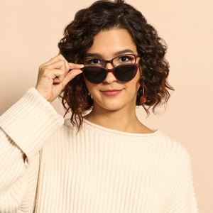 Red Cat Eye Full Rim Wide Women Eyeglasses by Lenskart Air LA-140287