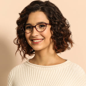 Red Cat Eye Full Rim Wide Women Eyeglasses by Lenskart Air LA-140287