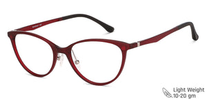 Red Cat Eye Full Rim Wide Women Eyeglasses by Lenskart Air LA-140287