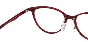 Red Cat Eye Full Rim Wide Women Eyeglasses by Lenskart Air LA-140287