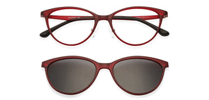 Red Cat Eye Full Rim Wide Women Eyeglasses by Lenskart Air LA-140287