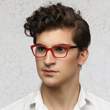 Load image into Gallery viewer, Red Wayfarer Full Rim Unisex Eyeglasses by Lenskart Air Online-115389