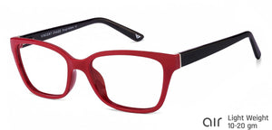 Red Wayfarer Full Rim Unisex Eyeglasses by Lenskart Air Online-115389