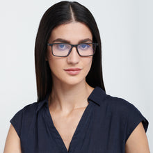 Load image into Gallery viewer, Black Rectangle Full Rim Unisex Eyeglasses by Lenskart Blu-146459