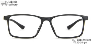Black Rectangle Full Rim Unisex Eyeglasses by Lenskart Blu-146459