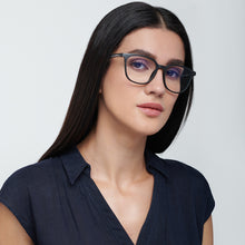 Load image into Gallery viewer, Black Square Full Rim Unisex Eyeglasses by Lenskart Blu-146461