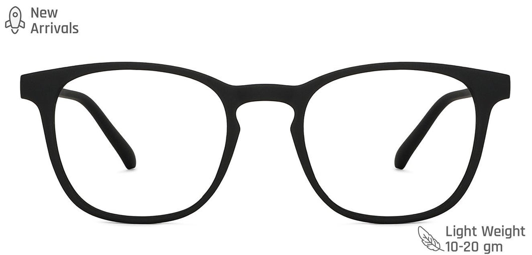 Black Wayfarer Full Rim Unisex Eyeglasses by Lenskart Blu-148702