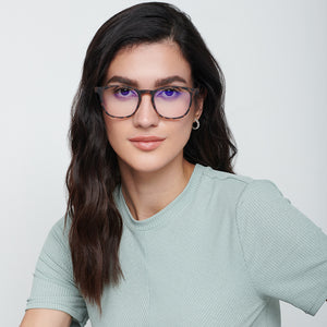 Tortoise Wayfarer Full Rim Unisex Eyeglasses by Lenskart Blu-148703