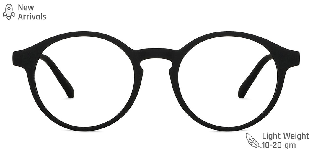 Black Round Full Rim Unisex Eyeglasses by Lenskart Blu-148706