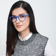 Load image into Gallery viewer, Blue Round Full Rim Unisex Eyeglasses by Lenskart Blu-148707