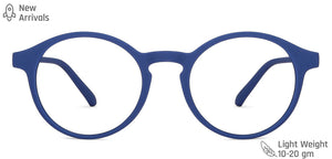 Blue Round Full Rim Unisex Eyeglasses by Lenskart Blu-148707