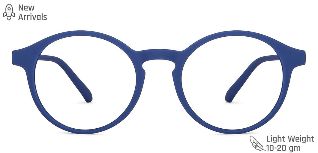 Blue Round Full Rim Unisex Eyeglasses by Lenskart Blu-148707