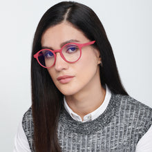Load image into Gallery viewer, Red Round Full Rim Unisex Eyeglasses by Lenskart Blu-148708