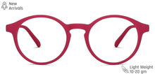 Load image into Gallery viewer, Red Round Full Rim Unisex Eyeglasses by Lenskart Blu-148708
